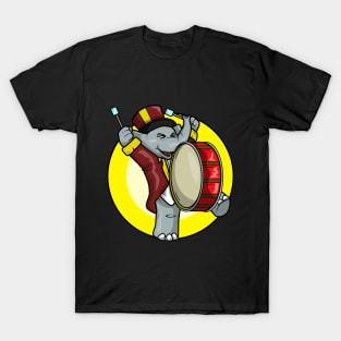 Elephant as Musician with Drum T-Shirt